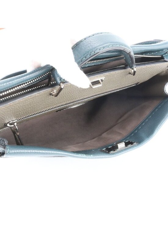 Fendi Selleria Peekaboo Leather 2-Way Business Bag Crossbody Document